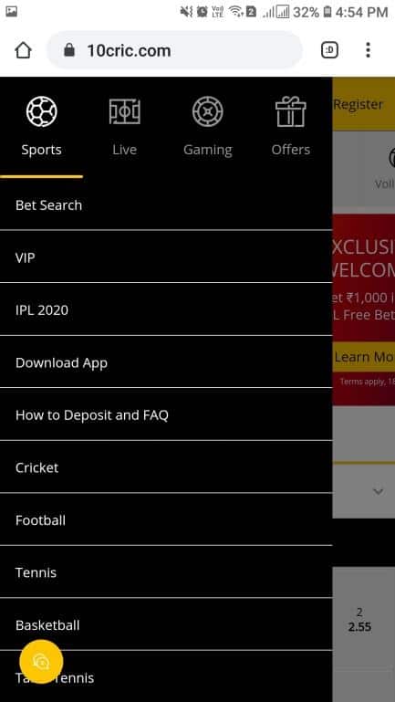 Mobile site interface #2