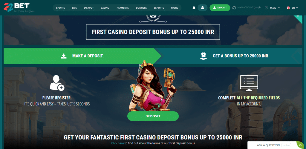 First deposit casino bonus promo picture