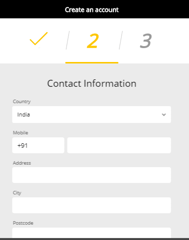 Registration interface #2