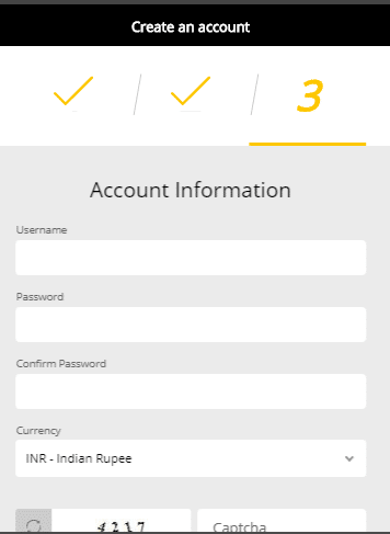 Registration interface #3
