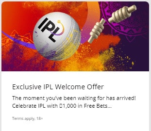 Exclusive IPL welcome offer