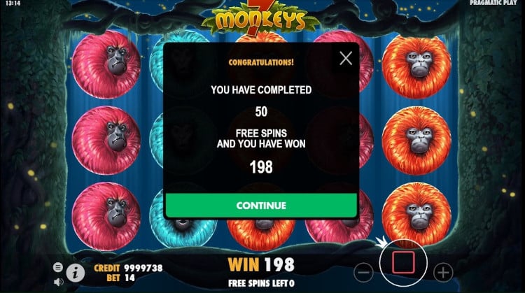 7 Monkey game win