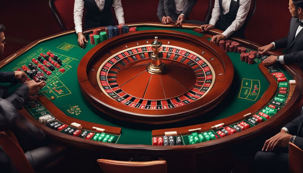 Live roulette game